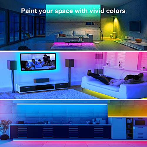 GUSODOR Led Strip Lights 65.6 Feet RGB Led Light LEDs Tape Strips Rope Lights Music