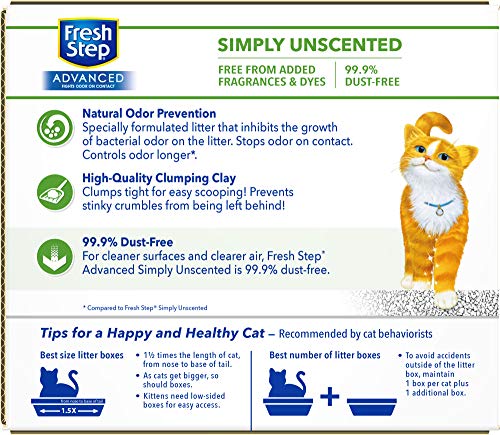 Fresh Step Advanced Simply Unscented Clumping Cat Litter, Recommended by Vets