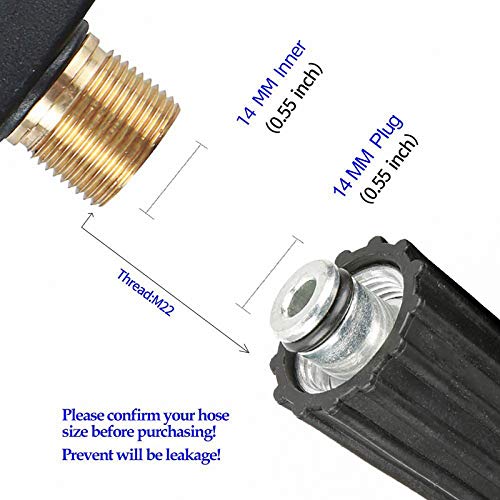 Sooprinse High Pressure Washer Gun,3000 PSI Max with 5 Color Quick Connect Nozzles