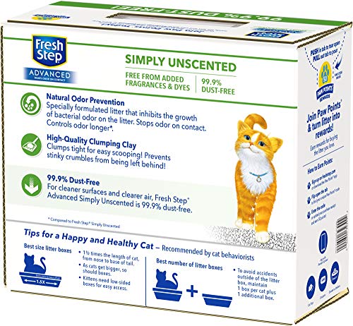 Fresh Step Advanced Simply Unscented Clumping Cat Litter, Recommended by Vets