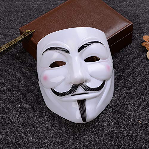 Miuion Guy Fawkes Mask -V for Vendetta, Anonymous Hacker Cosplay Party Mask