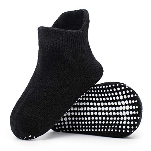 Zaples Baby Non Slip Grip Ankle Socks with Non Skid Soles for Infants Toddlers Kids Boy