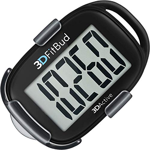 3DFitBud Simple Step Counter Walking 3D Pedometer with Lanyard, A420S