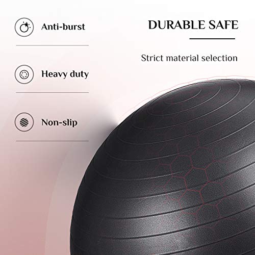 Trideer Exercise Ball (45-85cm) Extra Thick Yoga Ball Chair, Anti-Burst Heavy Duty