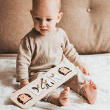 Personalized Wood Name Puzzle With Pegs & Custom Design - Toddler Name Puzzle