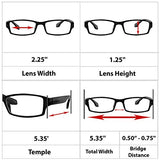 Reading Glasses -9501HP - 4 pk - 2 Black & 2 Tortoise -1.00