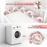 EIH Crib Bed Bumper,Soft Knotted Sides Protector Infant Cot Rails Newborn Gift