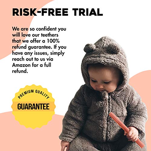 Flexible Hollow Teething Tubes For Babies And Infants 0-12 Months Old - 7.1 Inches