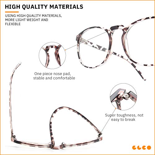 IBOANN 3 Pack Blue Light Blocking Glasses Women/Men, Round Fashion Retro Frame