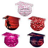 50pcs Disposable Face Mask, Valentine's Day Face Mask for Adult, Heart Shaped