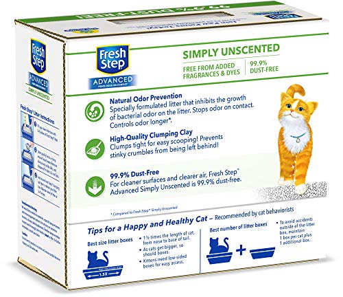 Fresh Step Advanced Simply Unscented Clumping Cat Litter, Recommended by Vets