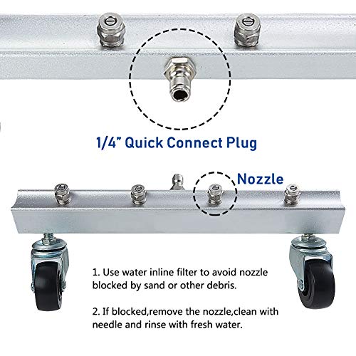 Twinkle Star 13" Pressure Washer Undercarriage Cleaner, Under Car Water Broom