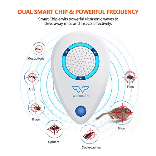WahooArt Ultrasonic Pest Repeller, Newst Electronic Pest Repellent Plug in Indoor