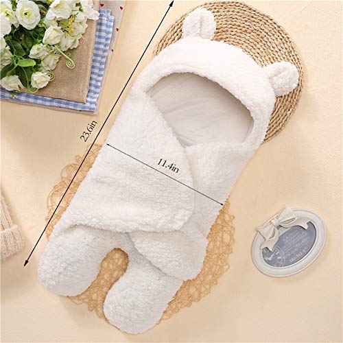 Baby Swaddle Blanket Boys Girls Cute Cotton Plush Receiving Blanket Newborn Sleeping