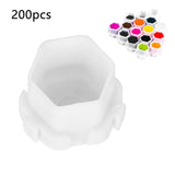 200Pcs Tattoo Ink Cups, Tattoo Pigment Ink Caps Honeycomb Shape Pigment Holder Cups Permanent Makeup Supplies For Tattooing Tattoo Machine (01#)