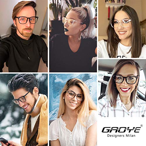 Gaoye 3-Pack Blue Light Blocking Glasses Women Men, Fashion Computer Gaming