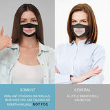 Gomust No Fog Clear Face Mask-Reusable Adjustable Nose Wire Washable Transparent