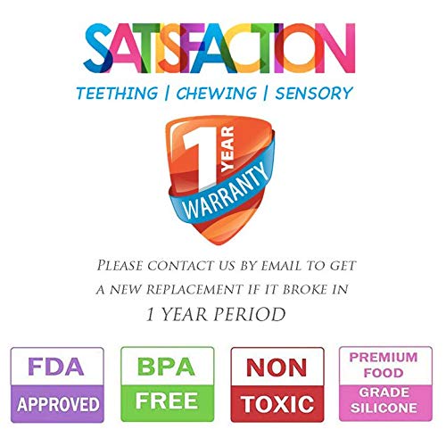 Sensory Chew Stick Toys for Kids, Boys & Girls – Designed for Autism, Teething, Chewing, ADHD, SPD, Oral Motor Needs – Silicone Teether Toys (2 Pack)