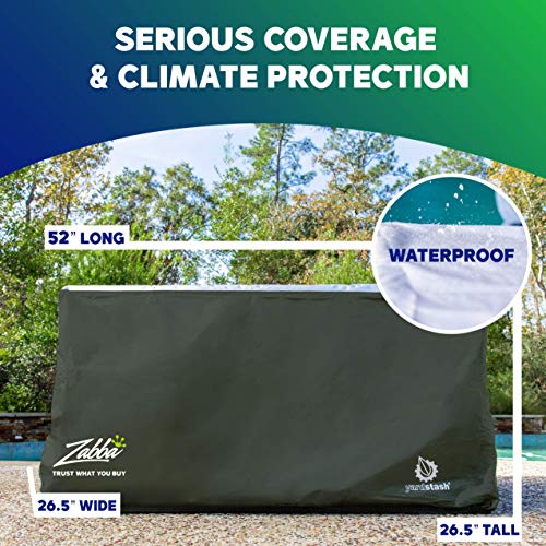 YardStash Heavy Duty Waterproof Deck Box Cover Protects from Outdoor Rain Wind