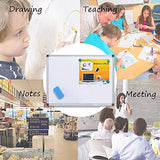 Welmors Office Magnetic White Board, Small Dry Erase Board 12'' x 16'', Aluminium