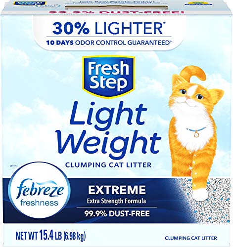 Fresh Step Lightweight Extreme Cat Litter, Scented with Febreze, 15.4 Lb