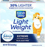 Fresh Step Lightweight Extreme Cat Litter, Scented with Febreze, 15.4 Lb