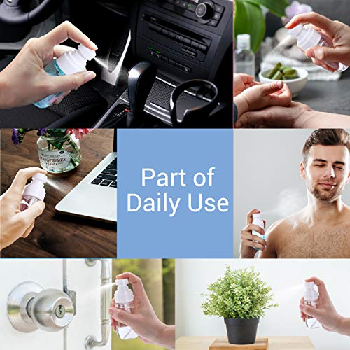 Relanor Pack 2 Small Spray Bottle Travel Size 2oz/60ml - Fine Mist Hair Sprayer