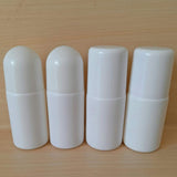 SUPVOX 10PCS Plastic Roller Bottles Empty Refillable Roll on Bottles for Essential Oil Perfume Serum Cosmetics Lotion with Plastic Roller Ball 50ML (White)