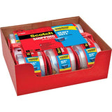 Scotch Heavy Duty Shipping Packaging Tape, 6 Rolls with Dispenser, 1.88" x 22.2 yd, 1.5"