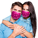 50pcs Disposable Face Mask, Valentine's Day Face Mask for Adult, Heart Shaped