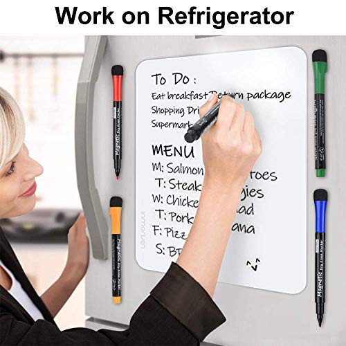 Magnetic Dry Erase Markers, Browill Fine Tip Low Odor Whiteboard Markers