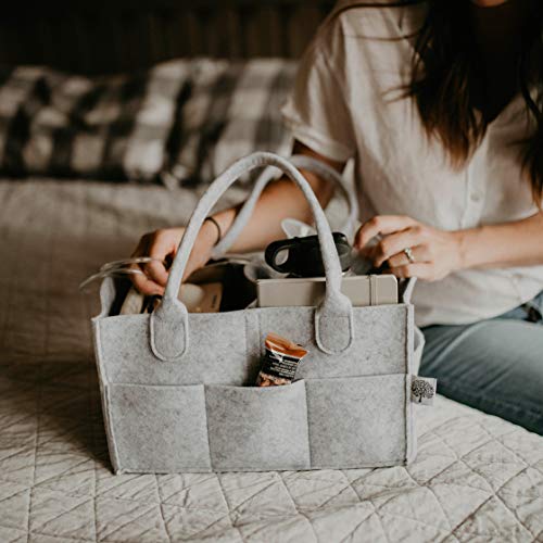 Parker Baby Diaper Caddy - Nursery Storage Bin and Car Organizer for Diapers