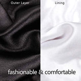 Black Silk Face Mask Washable Reusable Satin Cloth Fabric for Women Adult
