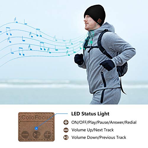 ColoFocus Bluetooth Beanie Hat for Men, Music Hat Men Hat Bluetooth Headphone