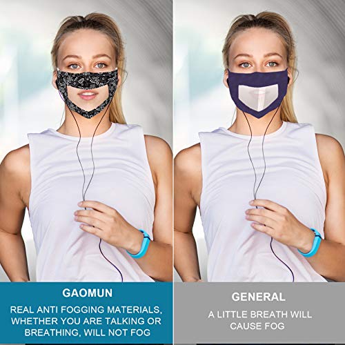 No Fog Clear Face Mask Dust Proof Cloth Nose Wire Covering Visible Expression Deaf