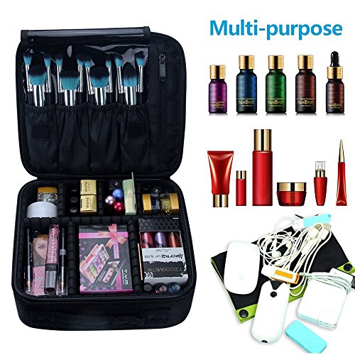 Relavel Travel Makeup Train Case Makeup Cosmetic Case Organizer Portable Artist