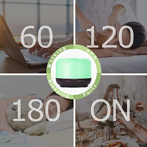 Essential Oil Diffuser, RENWER 500ml Remote Control Diffusers for Essential Oils