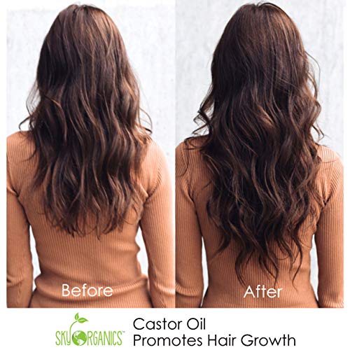 Castor Oil USDA Organic Cold-Pressed (16oz) 100% Pure Hexane-Free Castor Oil