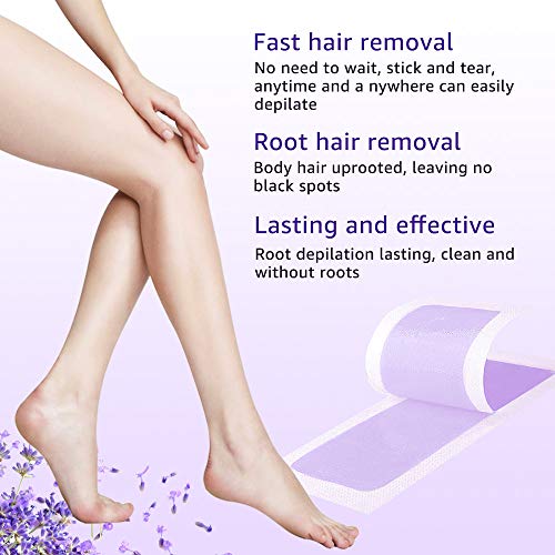 Cold Wax Hair Remove Strips, Hair Removal Strips for Facial, body, Arms, Legs, Underarm Hair, Eyebrow, Bikini line, Gift For Women and Men (40 Pieces)
