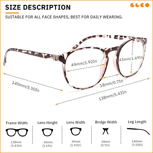 IBOANN 3 Pack Blue Light Blocking Glasses Women/Men, Round Fashion Retro Frame