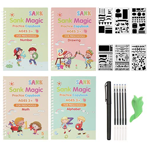 Sank Magic Practice Copybook for Kids - Number & Letter Tracing Book