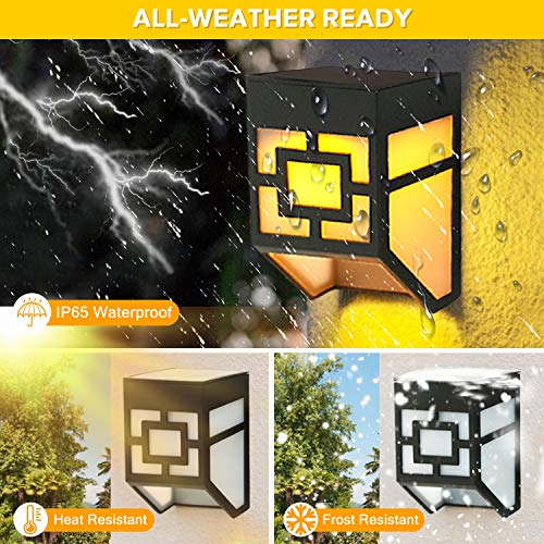 Solar Lights Outdoor, Outdoor Decorative Waterproof LED Fence Lights Solar Deck