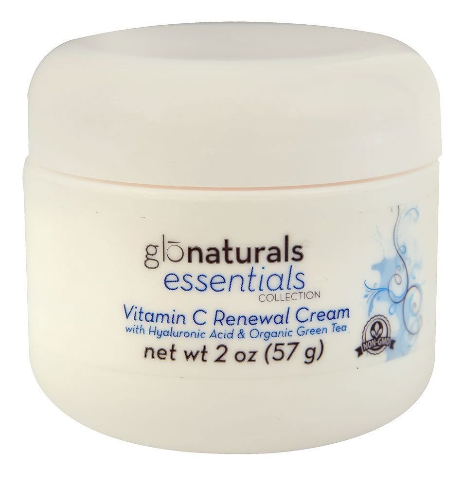 Glonaturals Essentials Collection - Vitamin C Renewal Cream with Hyaluronic Acid & Organic Green Tea - Non-GMO - 2 oz