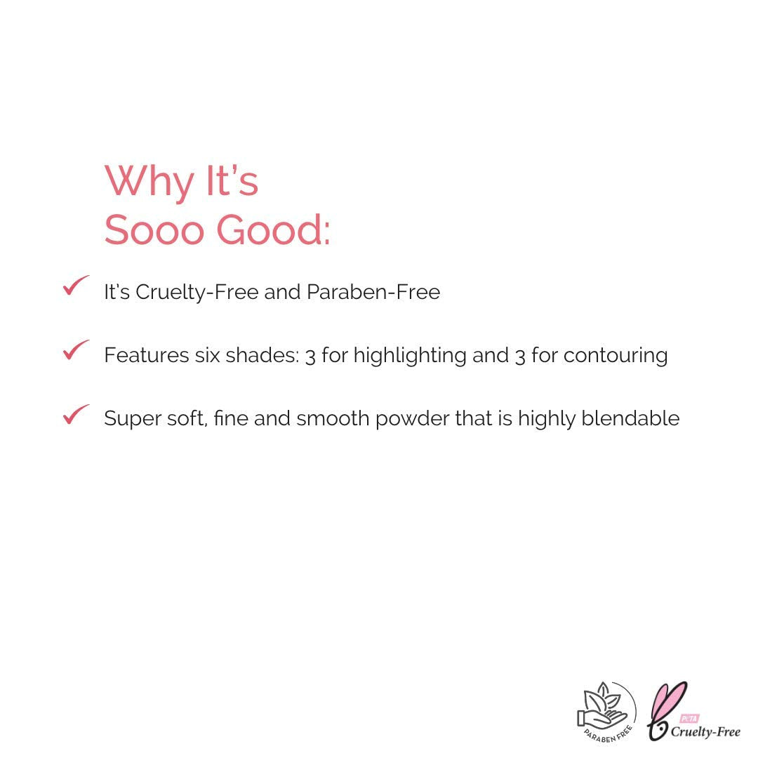 Contour Kit and Highlighting Powder Palette (Cruelty Free and Paraben Free) by Elizabeth Mott
