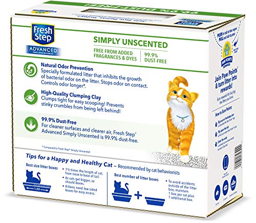 Fresh Step Advanced Simply Unscented Clumping Cat Litter, Recommended by Vets