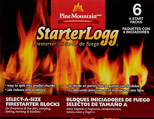 Pine Mountain StarterLogg Select-A-Size Firestarting Blocks, 24 Starts Firestarter