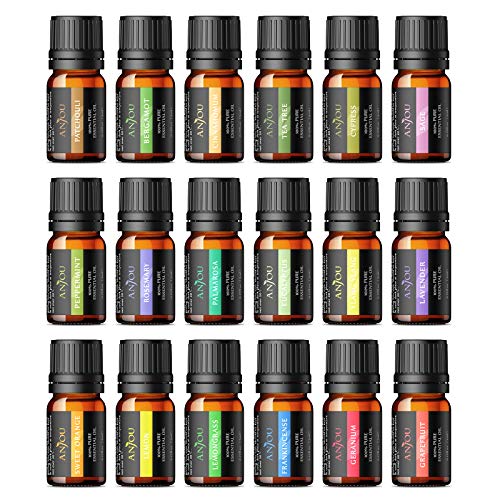 Essential Oils, Anjou 18PCS Aromatherapy Oil Upgraded Gift Set Pure & Therapeutic Grade