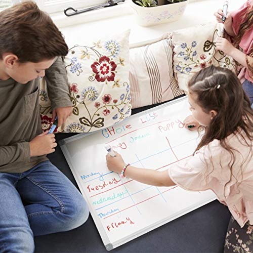 Welmors Office Magnetic White Board, Small Dry Erase Board 12'' x 16'', Aluminium