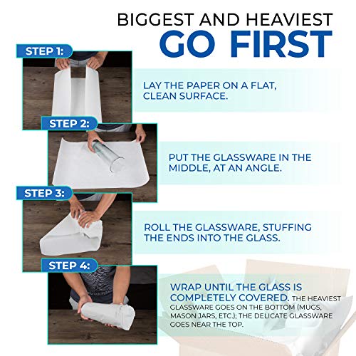 Packing Paper Sheets for Moving - 5lb - 160 Sheets of Newsprint Paper