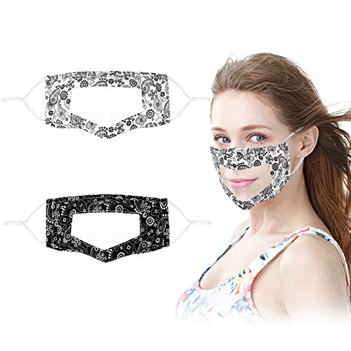 No Fog Clear Face Mask Dust Proof Cloth Nose Wire Covering Visible Expression Deaf